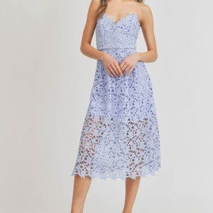 NWT ASTR Strapless Lace Periwinkle Dress